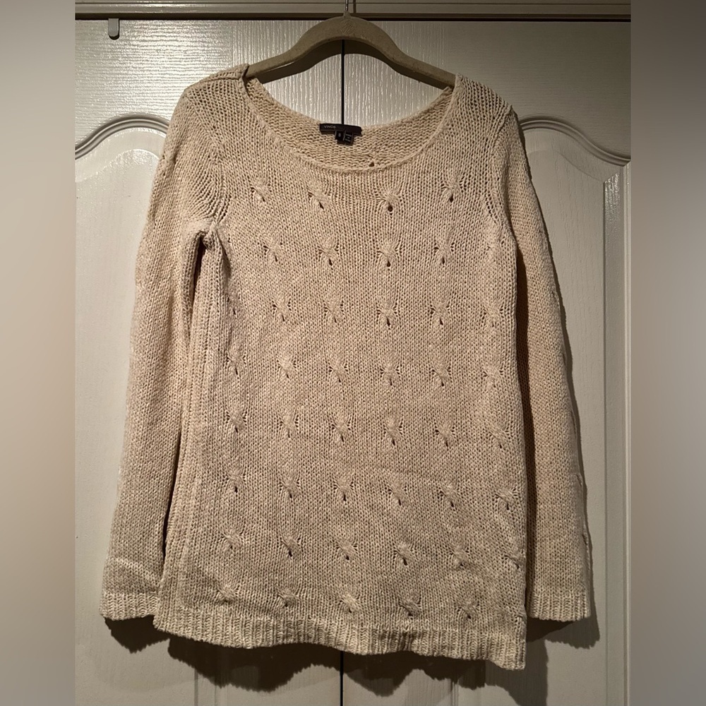 Vince Cream Cable Knit Sweater - Size S